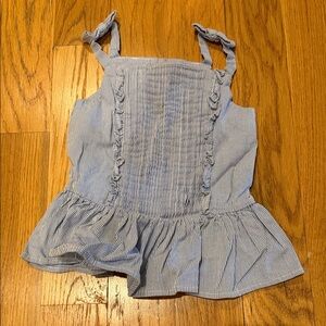 kate spade Blue and White Striped Girls Peplum Tank Top